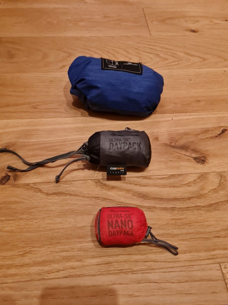 Tagesrucksack Größenvergleich